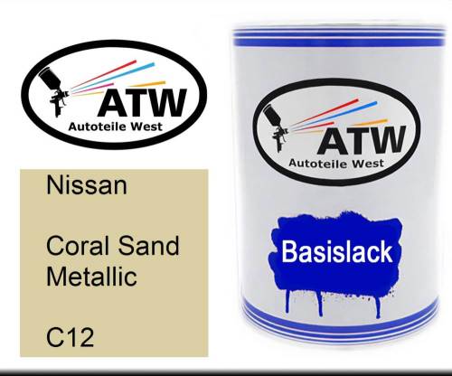 Nissan, Coral Sand Metallic, C12: 500ml Lackdose, von ATW Autoteile West.